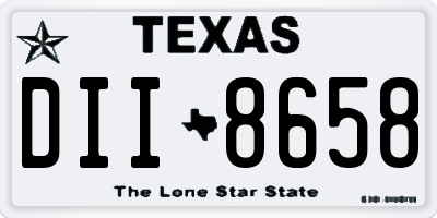 TX license plate DII8658
