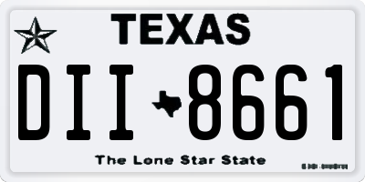 TX license plate DII8661
