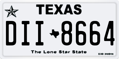 TX license plate DII8664