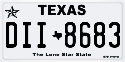 TX license plate DII8683