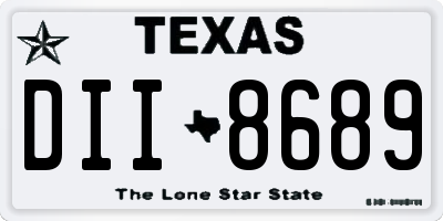 TX license plate DII8689