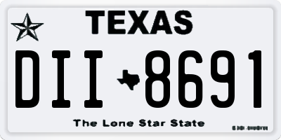 TX license plate DII8691
