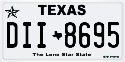 TX license plate DII8695