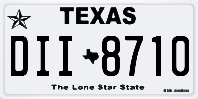 TX license plate DII8710