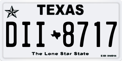 TX license plate DII8717