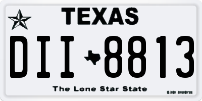 TX license plate DII8813