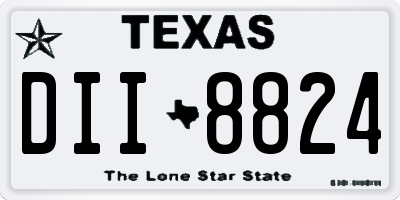 TX license plate DII8824