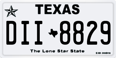 TX license plate DII8829