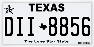 TX license plate DII8856