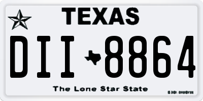 TX license plate DII8864
