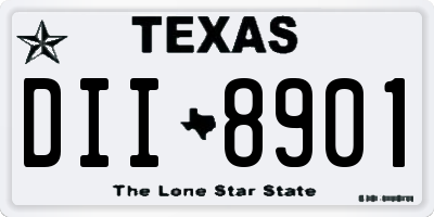 TX license plate DII8901