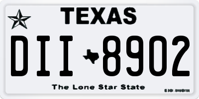 TX license plate DII8902