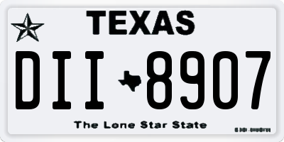 TX license plate DII8907
