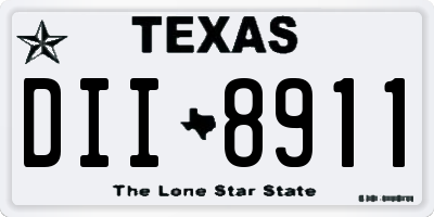 TX license plate DII8911