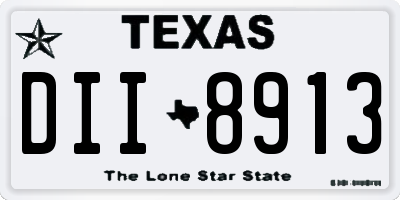 TX license plate DII8913