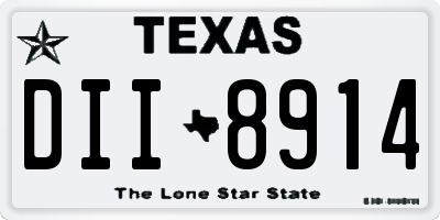 TX license plate DII8914