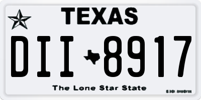 TX license plate DII8917