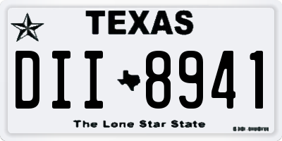 TX license plate DII8941