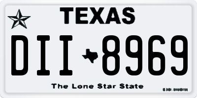 TX license plate DII8969