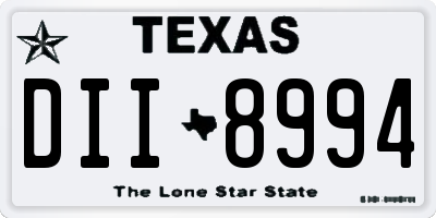 TX license plate DII8994