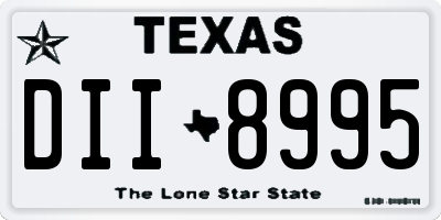 TX license plate DII8995