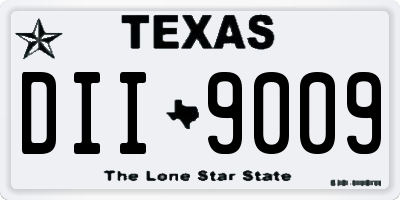 TX license plate DII9009