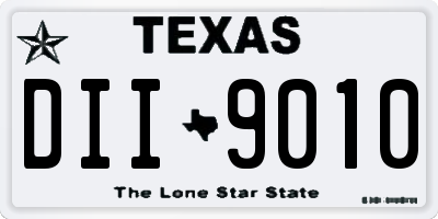TX license plate DII9010
