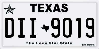 TX license plate DII9019