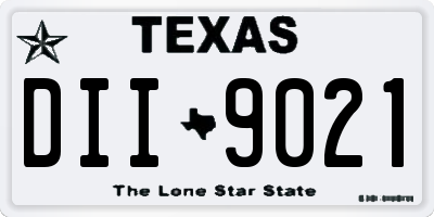 TX license plate DII9021