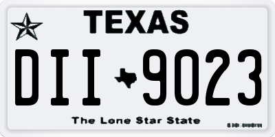TX license plate DII9023