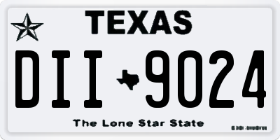 TX license plate DII9024