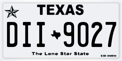 TX license plate DII9027