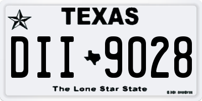 TX license plate DII9028