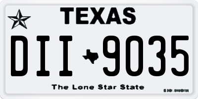 TX license plate DII9035