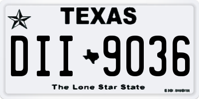 TX license plate DII9036