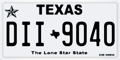 TX license plate DII9040