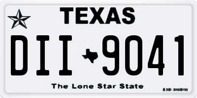 TX license plate DII9041