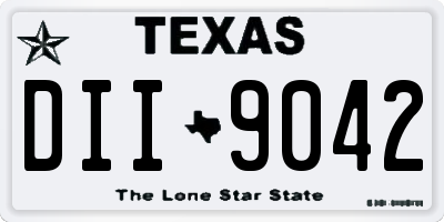 TX license plate DII9042