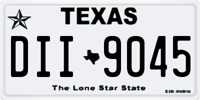 TX license plate DII9045