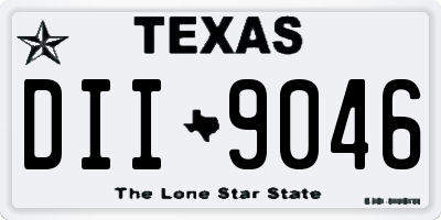 TX license plate DII9046