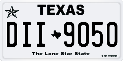 TX license plate DII9050