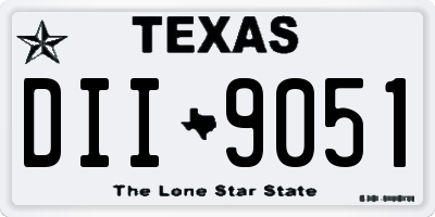 TX license plate DII9051