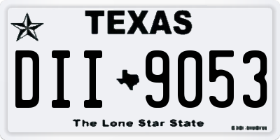 TX license plate DII9053