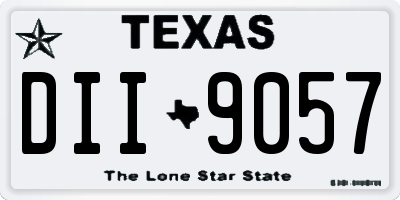 TX license plate DII9057