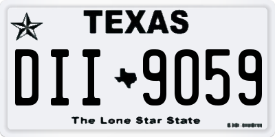 TX license plate DII9059