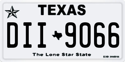 TX license plate DII9066