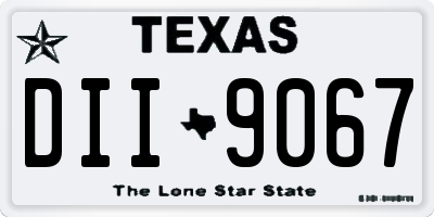 TX license plate DII9067