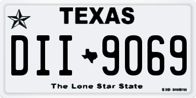 TX license plate DII9069
