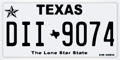 TX license plate DII9074