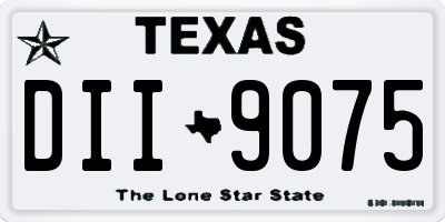 TX license plate DII9075